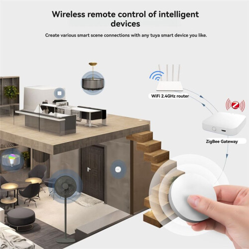 Tuya ZigBee Button  Scene  Wireless Scene Button Controller Remote Control Work with  Life App Scenarios 2