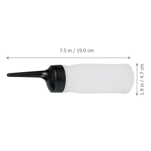 9Stk Nachfüllbare Haarfärbe-Flaschen Mit Schräger Spitze, Transparent 1