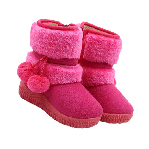 2Paires Bottines Hiver Bébé Rosées Douces Bottes Chaudes Pré- 1