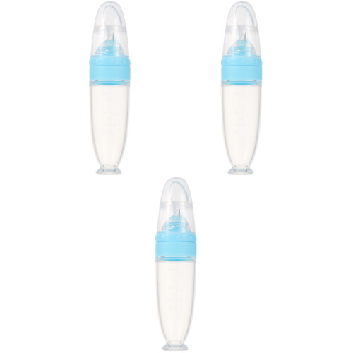 3Pièces Cuillères Bébé Silicone Pour Repas 2