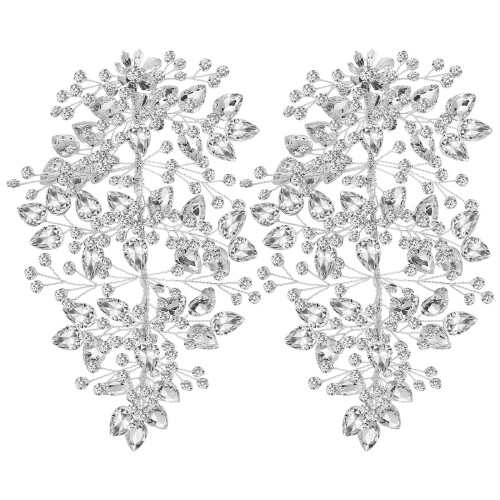 8Stk Silberne Hochzeits Haarrebe Elegantes Accessoire 1