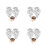 8Stk Silberne Hochzeits Haarrebe Elegantes Accessoire 4