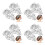 8Stk Silberne Hochzeits Haarrebe Elegantes Accessoire 5