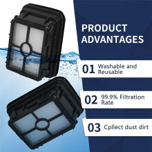 Byt Kit för CrossWave Cordless Max Series 2787 2554A, 25542, 25548, Multi-Surface Brush Rolls HEPA-Filter