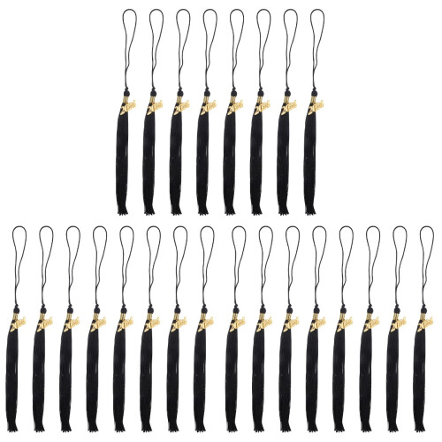 24Stk Graduation Tassels Polyester Metall Für DIY Hut