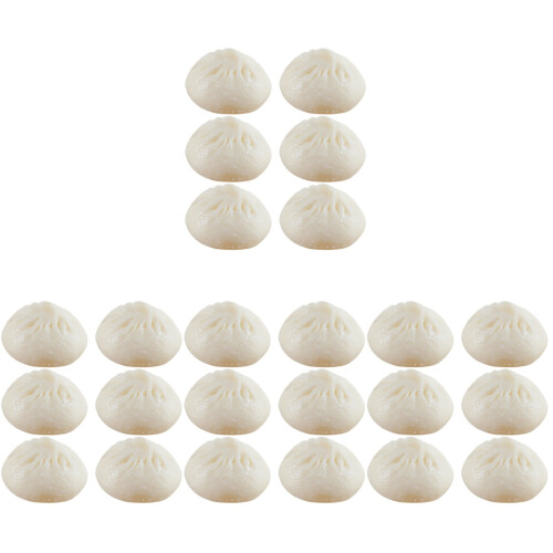 24Pièces Jouets Simulation Buns Blancs PVC Décor Et Photo