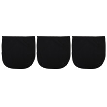 3Pièces Casque Noir, Tissu Velours, Ouverture Large Sécurisée