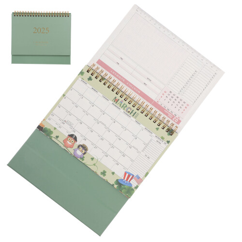 5Stk Flip Kalender 2025 Tischkalender Metallbindung 1