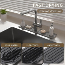 Tapete para Grifo de Cocina, Protector de Fregadero, Protector Contra Salpicaduras para Grifo de Baño, Absorbente de Agua de Secado Rápido, Color