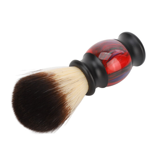 Shaving Brush With Scratch Free Soft Bristles Quick Drying Water Absorption Knockout Design For Smooth Shave Ergonomic Comfortable Grip Long Handle 1