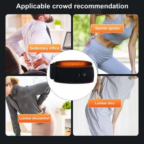 USB Powered Heating Belt For Lower Back Support Adjustable Lumbar Relief With Breathable Material And Customizable Fit Great For Office Workers 1