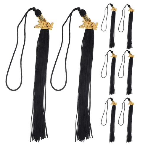 24Stk Graduation Tassels Polyester Metall Für DIY Hut 2