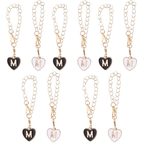 10Pièces Charms Lettres Alliage Pour Décoration Cup Style DIY 2