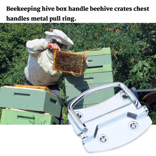High Strength Iron Material Foldable Pull Ring Handles Easy Installation Toolbox Chest Pull Handles Zinc Plated Corrosion Resistant 2