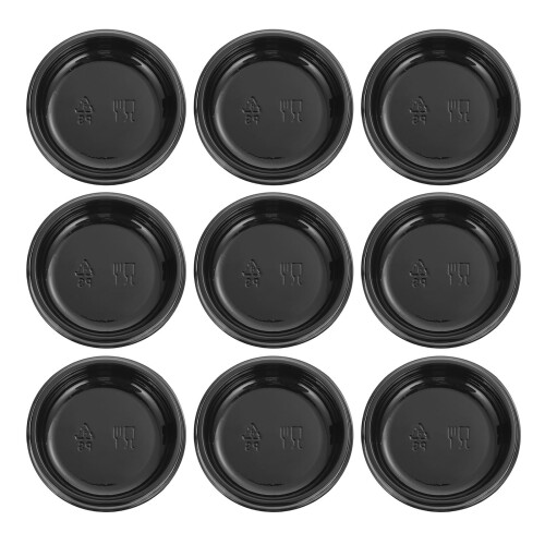 500Pièces Coupelles Noires Condiments Sauces Apéritifs 2