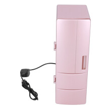 Mini USB Portable Refrigerator 12x8.5x25cm Rose Gold Cold & Heat Storage