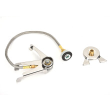 Spiritual Items Propane Adapter Set, Durable Linen Quality Windproof Camping Gas Converter With Flat Tank Connector Extended Hose Triangle Stand For