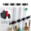 Multi Purpose Storage Container Adjustable Grip Broom Holder Wall Mounted Heavy Duty Tool Storage Rack With Hooks For Garage Kitchen Laundry Room 4