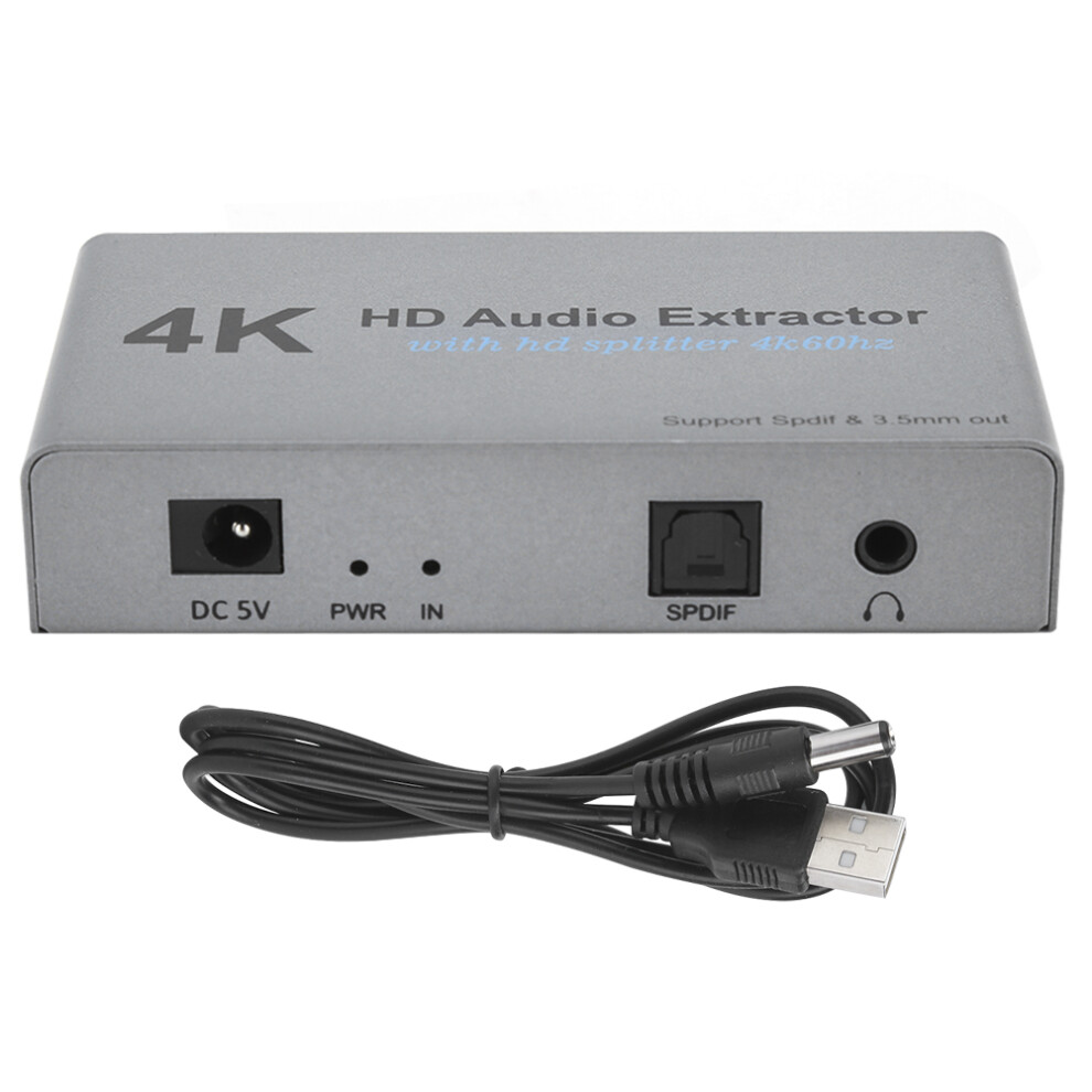 4K Ultra Hd Hdmi Audio Extractor Optical Output High Resolution Low Energy Consumption Plug And Play Hdmi Splitter With Audio Extraction 9028731787183