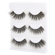 Silk False Eyelashes3D Crisscrossed Fibers Thick Natural Vivid Look Cruelty Free Soft Volume Reusable Strip Lashes For Makeup Enthusiasts
