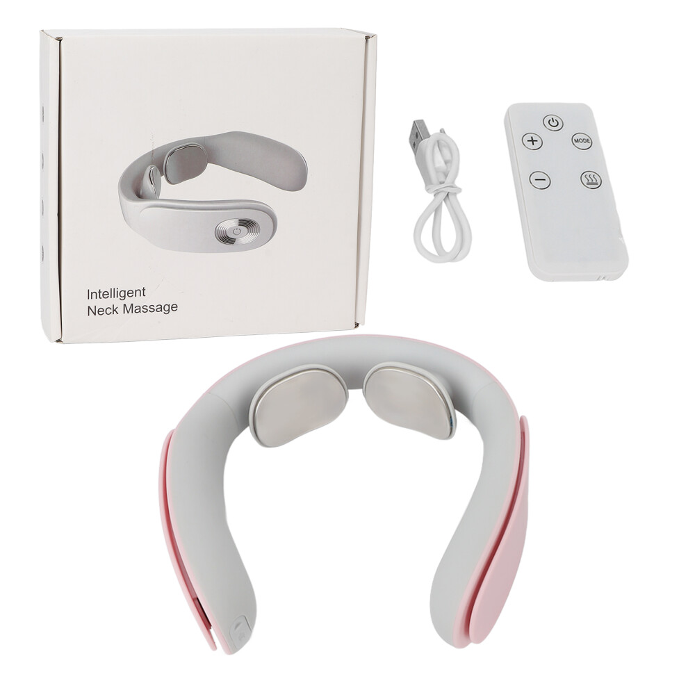 Rechargeable Neck Massager With Heat Electric Pulse Therapy Silent Operation Whisper Quiet U Shaped Design Remote Control Ergonomic Technology Deep