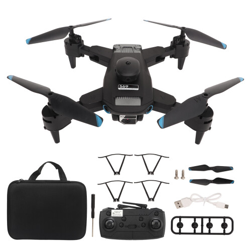 Drone With FPV Video Camera, Compact Foldable RC Drone With Adjustable Speed Levels Gesture Control Headless Mode, Includes Carrying Case With One