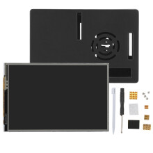 All In One Raspberry Pi Touch Screen Package, Resistive Touchscreen With Sharp Visuals, TFT LCD Panel With Cooling Accessories And Shell