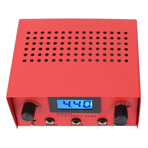 Digital Tattoo Power Supply Box LCD Display Voltage Meter Two Machine Memory Modes Programmable Preset Functions Compatible With Rotary Tattoo 1