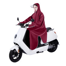 Imperméable pour vélo électrique rouge vin 5XL, en toile Oxford, protection agrandie