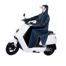 Marineblauer 5XL Elektrofahrrad-Regenmantel mit Oxford-Stoff-Ärmeln Poncho