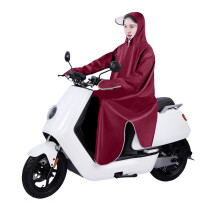 Wine Red 5XL Electric Bike Raincoat Enlarged Oxford Cloth Sleeve Protection