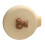 Beige ABS Folding Cushion Comb with Mirror, Round 1