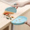 Mini Broom Dustpan Set Smile Face Plastic Handheld Cleaning Tool Office Blue 7
