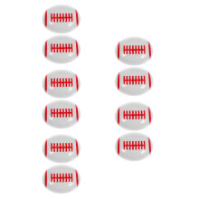 10Pcs Ceramic Rugby Ball Drawer Pulls White Sports Knobs for Cabinets