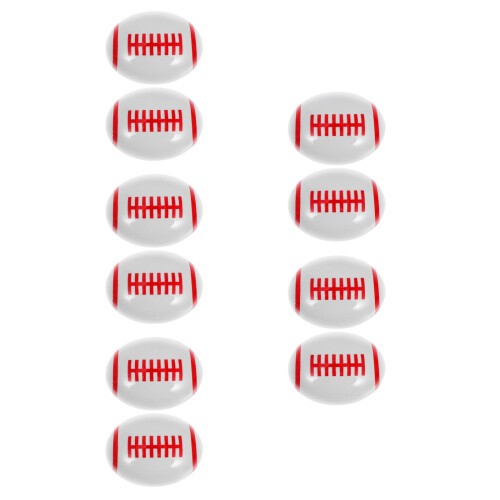 10Pcs Ceramic Rugby Ball Drawer Pulls White Sports Knobs for Cabinets