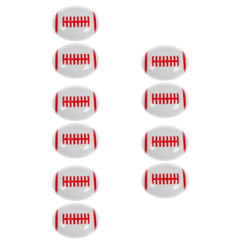 10Pcs Ceramic Rugby Ball Drawer Pulls White Sports Knobs For Cabinets 3713135337398