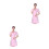 2Pièces Blouse Rose Coton Beauté Laboratoire 1