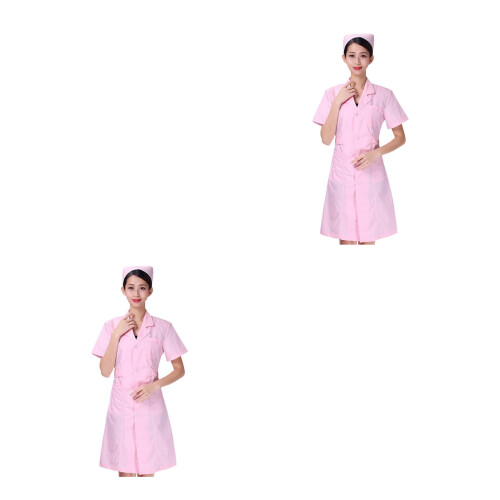 2Pièces Blouse Rose Coton Beauté Laboratoire