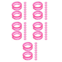 100Pcs Soft Pink Silicone Scissor Grips for Hair and Pet Grooming