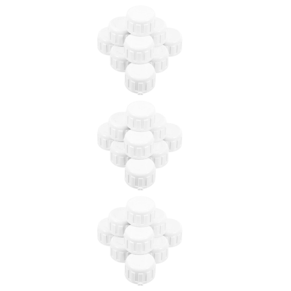 60Pcs White Pvc Threaded Pipe End Caps For Garden And Industrial Use 3713122709306