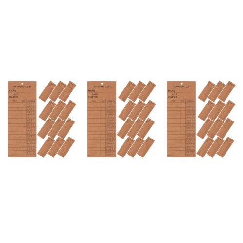 150Pcs Brown Paper Bookmarks for Book Tracking and Reading List Notes
