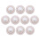 10Pcs Durable Round Pearl Buttons White for Jackets Clothes DIY Decor 1
