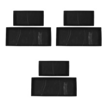 6Pcs Creative Silicone Sink Tray Black Kitchen Vanity Sponge Storage
