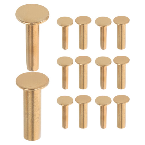 42Pairs Golden Copper Rivets for Handles Secure DIY Fixing 1