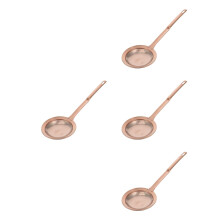 4Pcs Rose Gold Stainless Steel Oil Filter Spoon Fine Mesh Skimmer