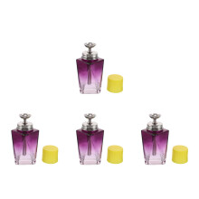 4Pcs Purple Glass Pump Dispenser Bottles Leakproof Nail Polish Remover