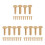 42Pairs Golden Copper Rivets for Handles Secure DIY Fixing 4