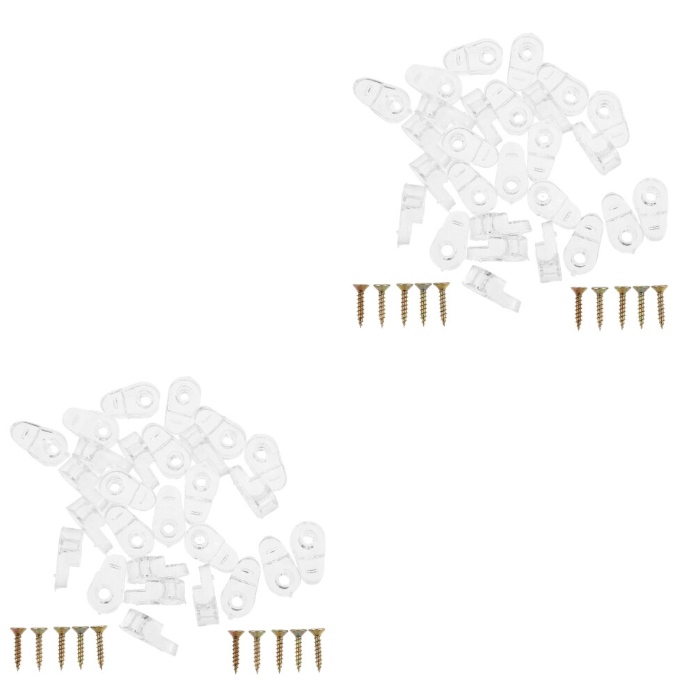 2Sets Assorted Color Mirror Holder Clips Plastic And Iron For Shelves 3713135310124