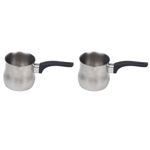 2Pcs Silver Latte Art Milk Cup Coffee Frothing Pitcher 1
