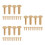42Pairs Golden Copper Rivets for Handles Secure DIY Fixing 5